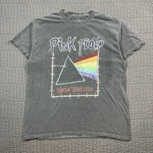 Pink Floyd T Shirt Men Large Gray World Tour 1980‎ Band Tee Rock Music Faded